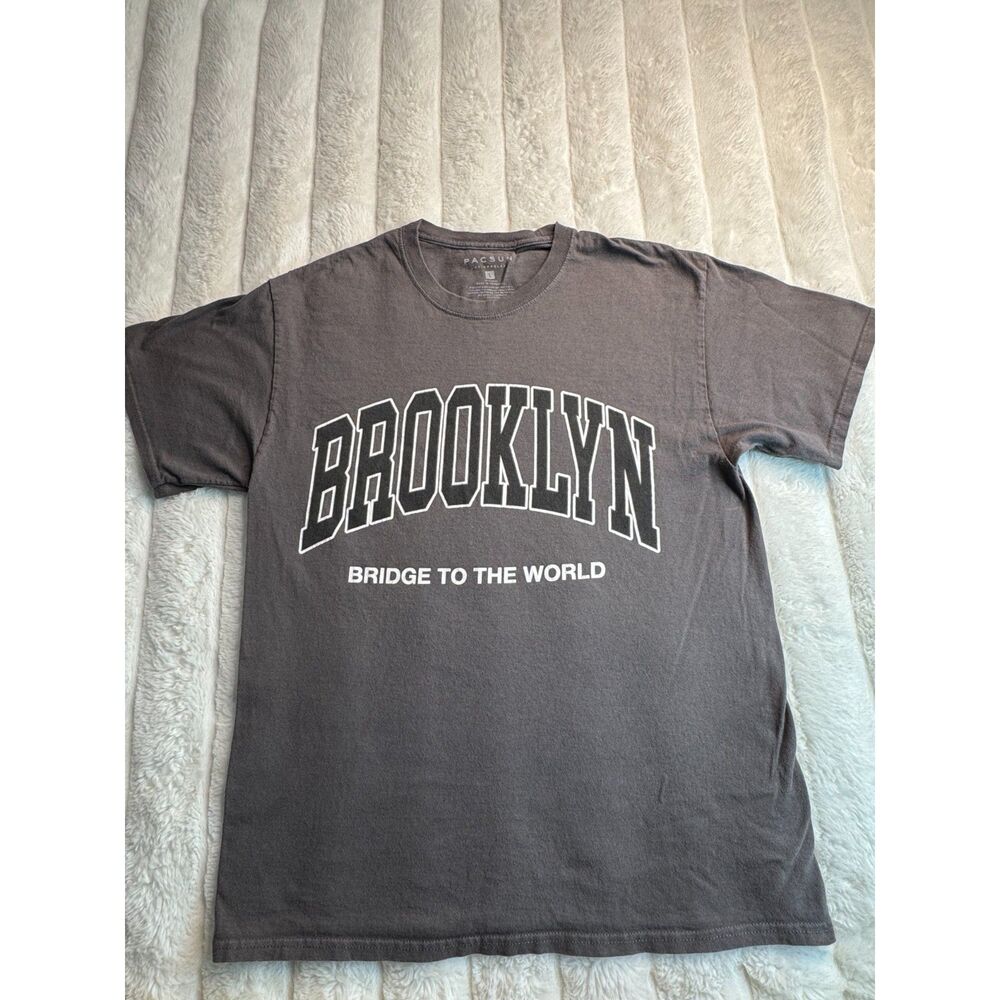 Pacsun Brooklyn T-Shirt Charcoal Size L